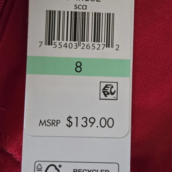 DKNY Red Wrap Mini Dress - Picture 7 of 7